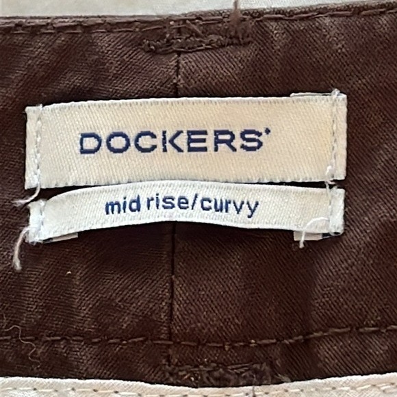 Dockers Capri Pants with Pockets, Mid Rise Curvy, Brown, 16 - Picture 9 of 10